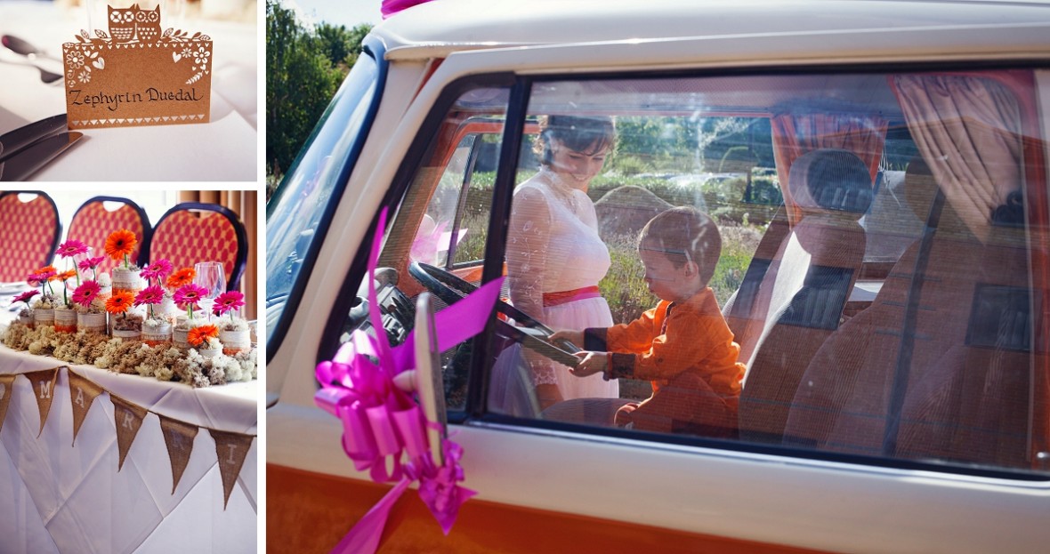 vintage wedding volkswagen